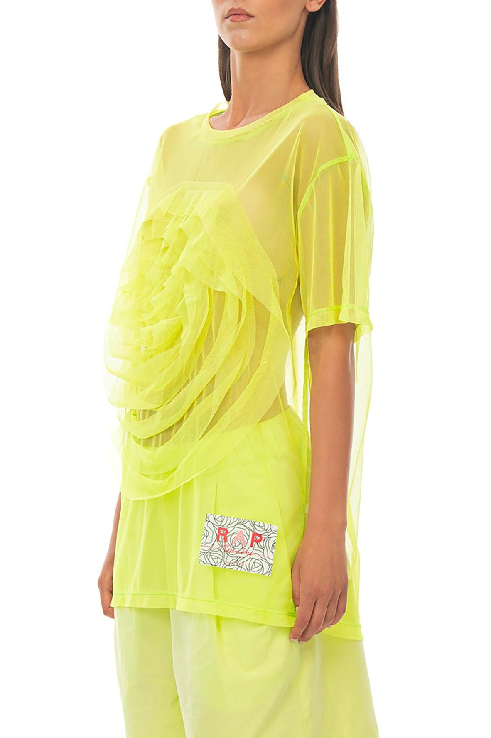 ROSÈ A POIS Peggy T-shirt Lime Super sconto