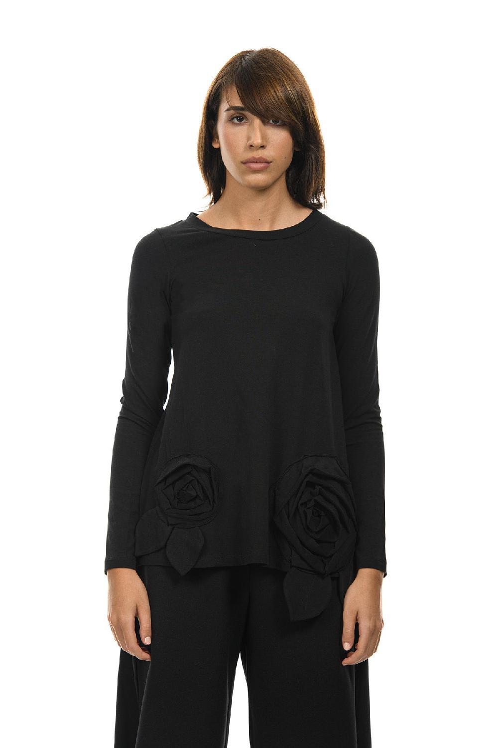 ROSÈ A POIS PIMPINELLA T-shirt con rose In Saldo