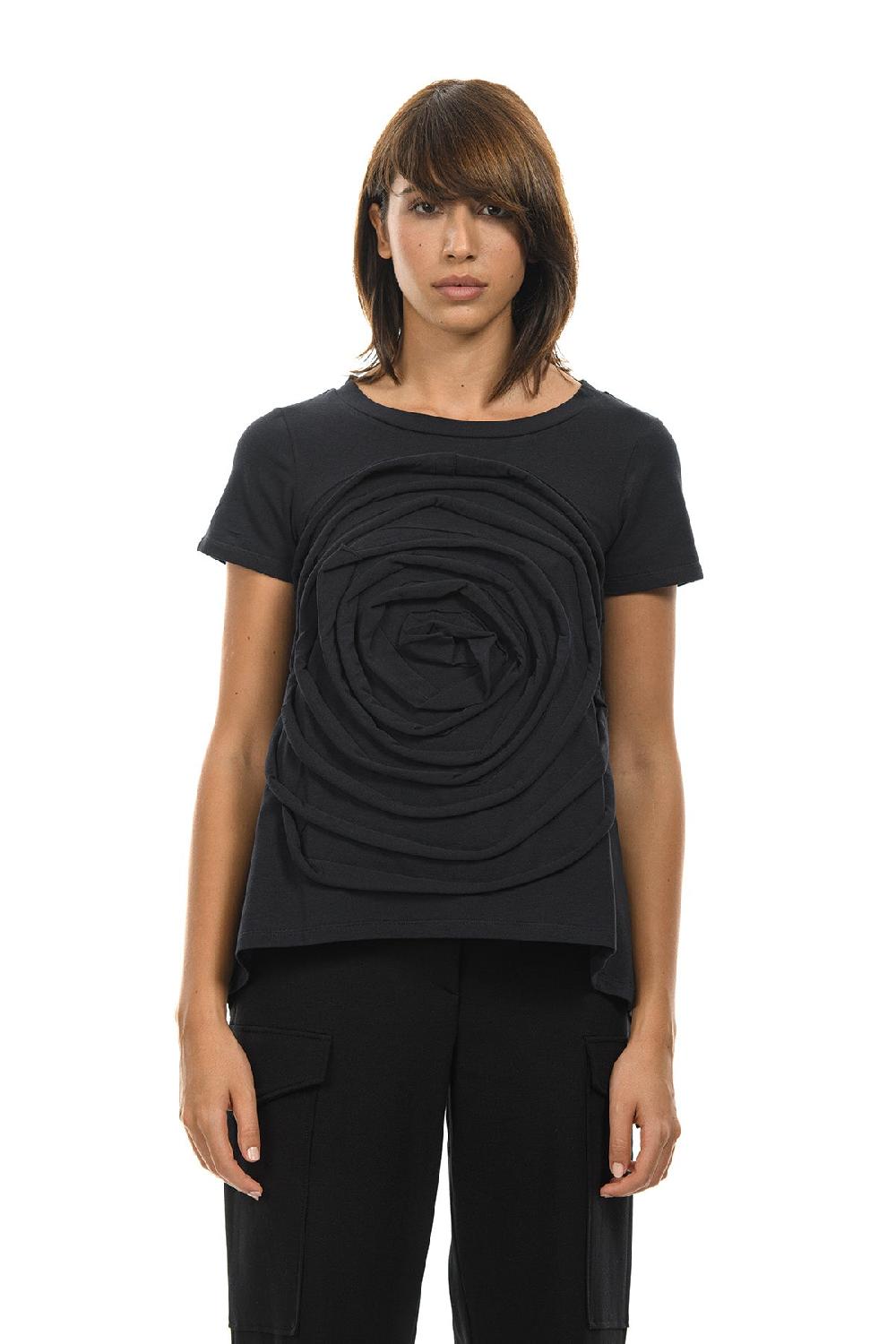 ROSÈ A POIS PESCA T-shirt con extra rosa In Vendita