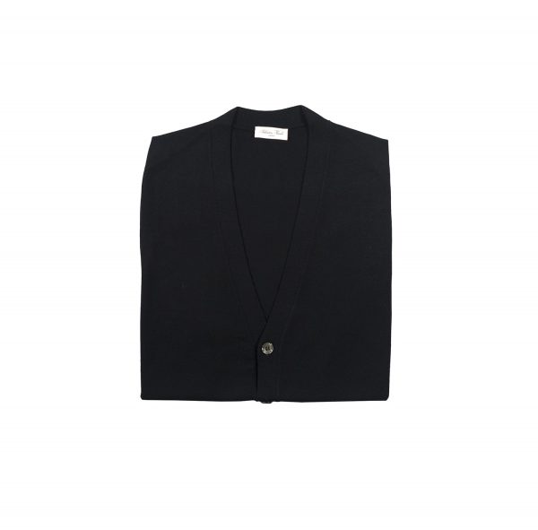 Salvatore Piccolo Cardigan Blue Navy In Linea
