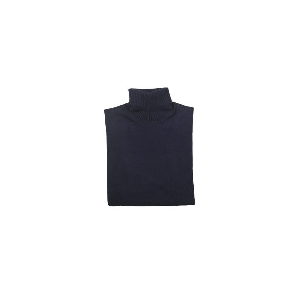 Salvatore Piccolo Dolcevita Blu Navy in Cashmere Pezzi Unici