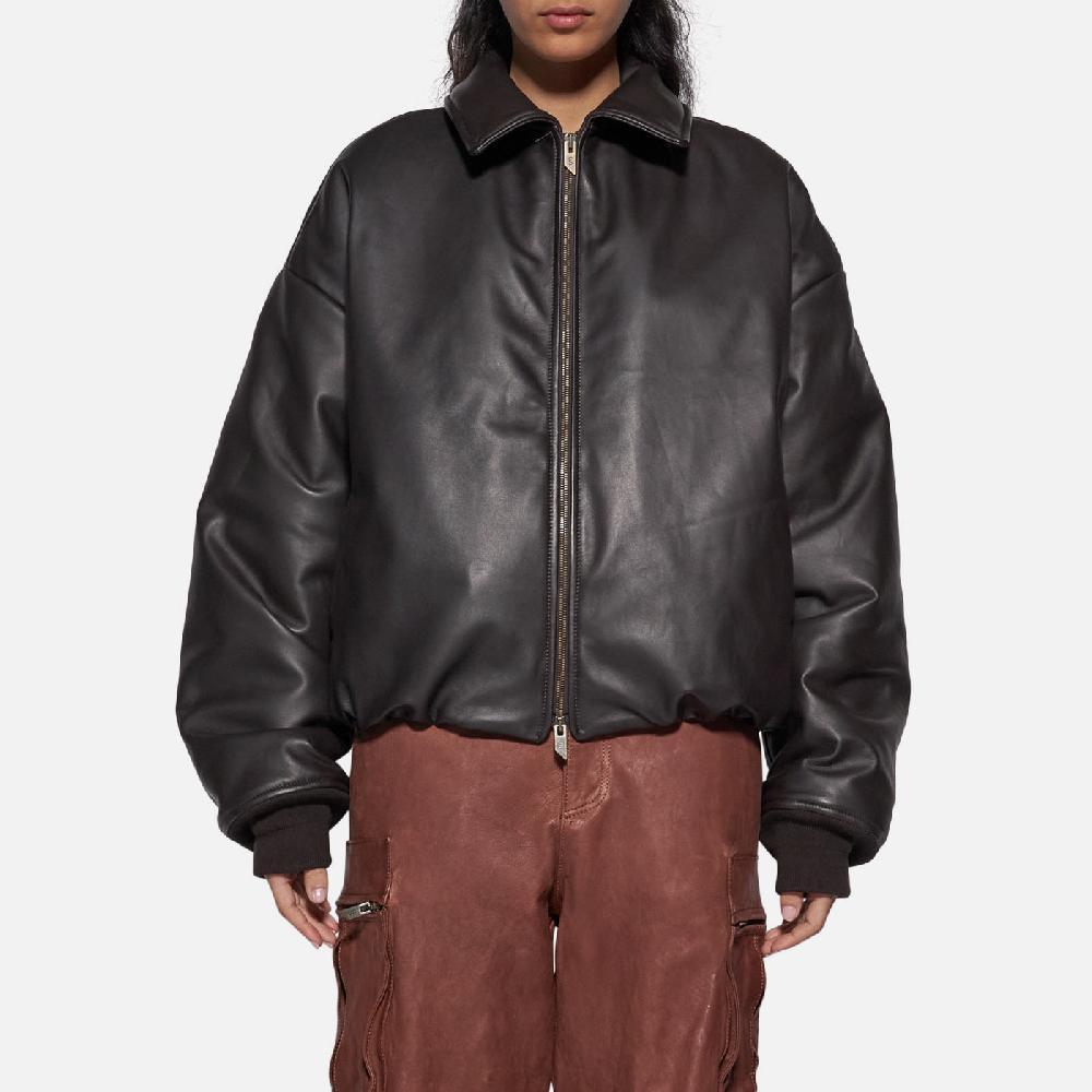 Salvatore Santoro BOMBER IN PELLE - TESTA DI MORO Negozi Online