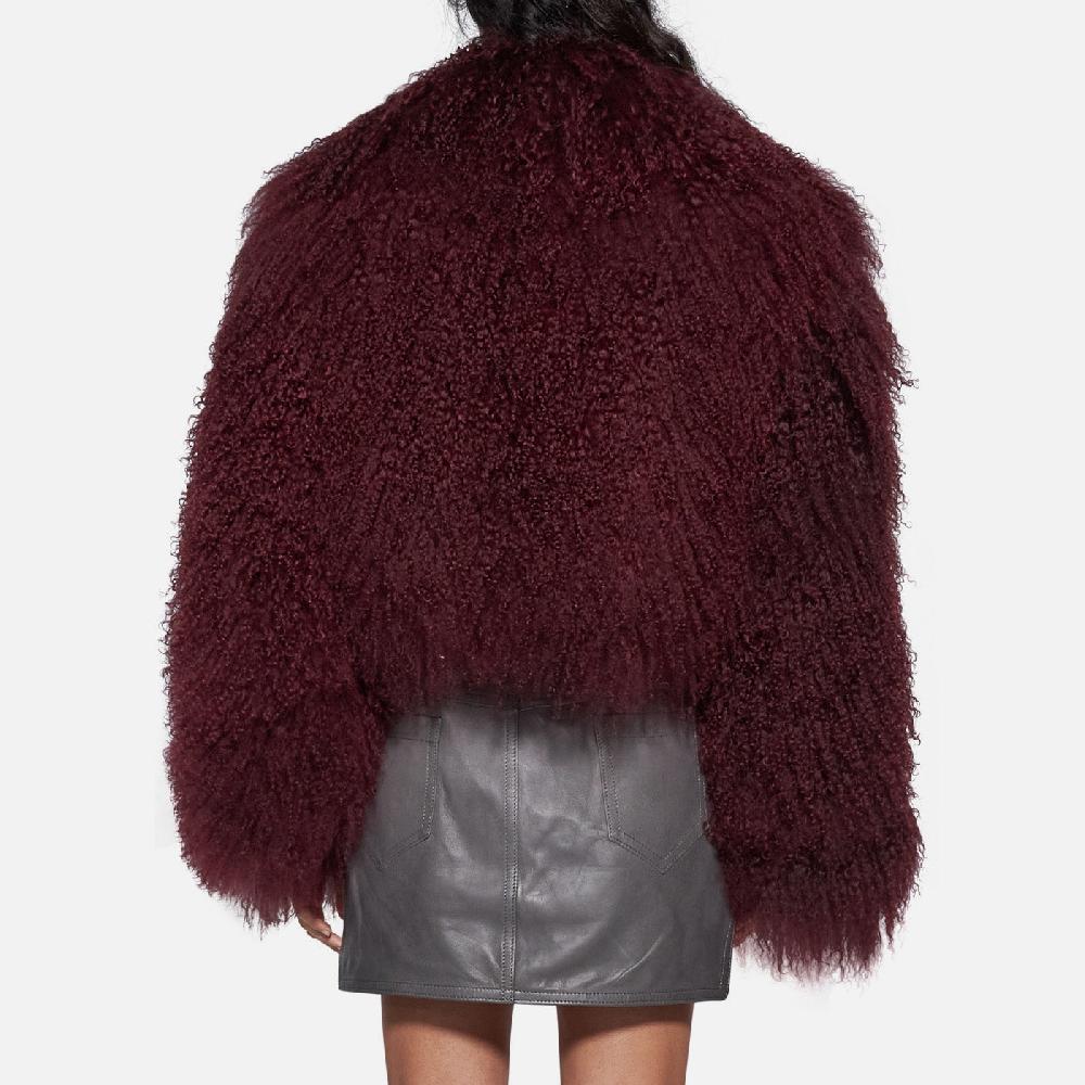Salvatore Santoro GIACCA IN SHEARLING - BORDEAUX Saldi Di Fabbrica