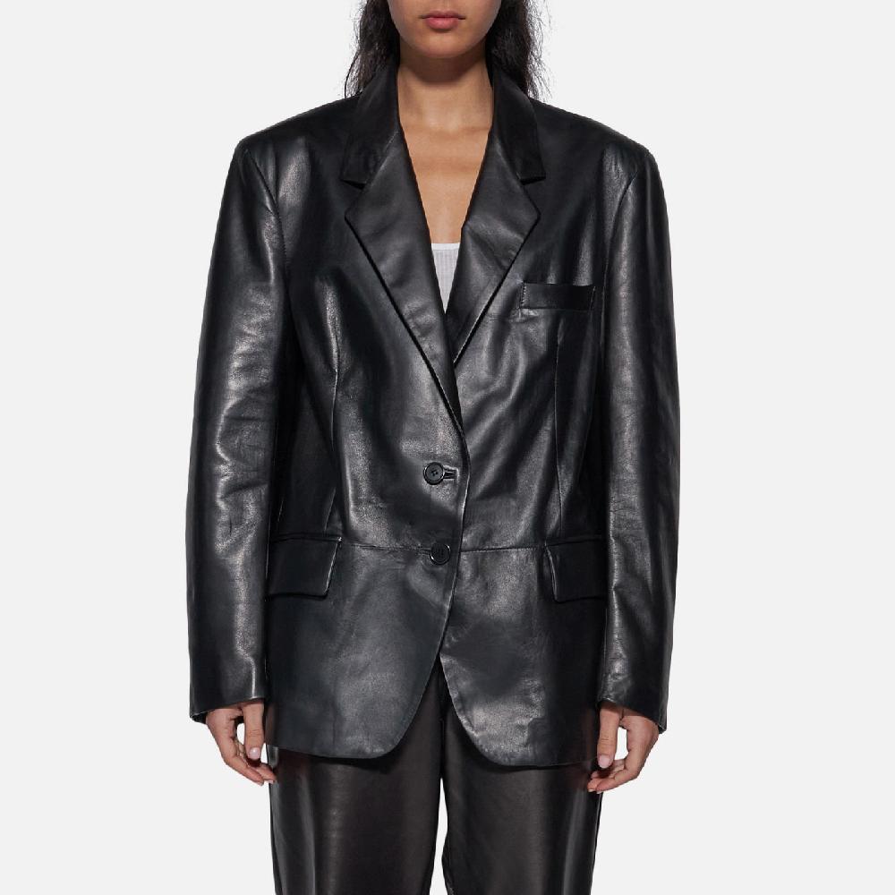 Salvatore Santoro BLAZER IN PELLE - BLACK Affare Del Giorno