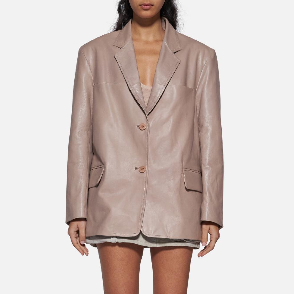 Salvatore Santoro BLAZER IN PELLE - NUDE Sottocosto