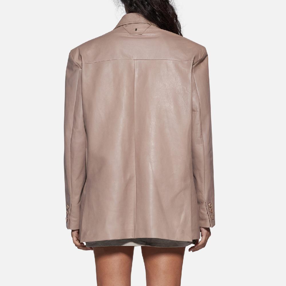 Salvatore Santoro BLAZER IN PELLE - NUDE Sottocosto
