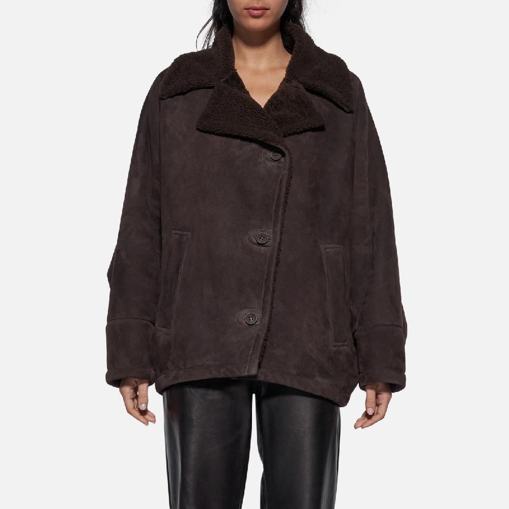 Salvatore Santoro GIACCA IN SHEARLING - DARK BROWN Sconto di tempo limitato
