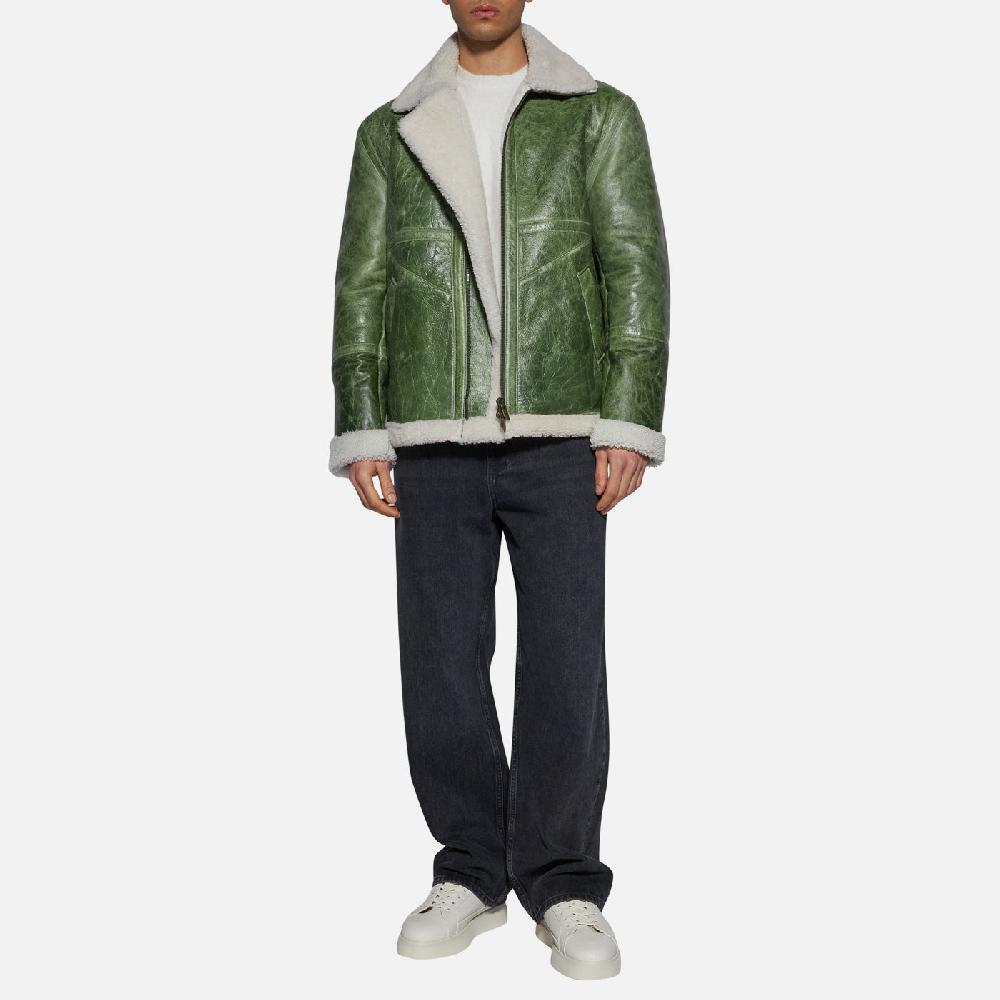 Salvatore Santoro GIACCA IN SHEARLING - GREEN Sconto