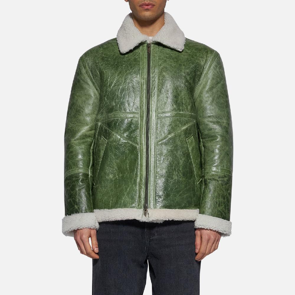Salvatore Santoro GIACCA IN SHEARLING - GREEN Sconto