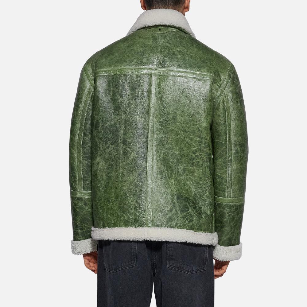 Salvatore Santoro GIACCA IN SHEARLING - GREEN Sconto