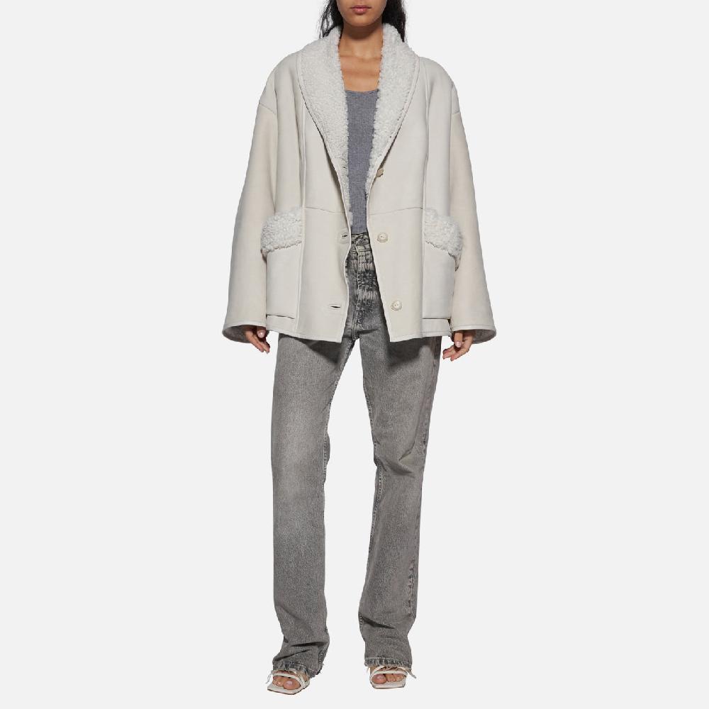 Salvatore Santoro GIACCA IN SHEARLING - IVORY In Saldo