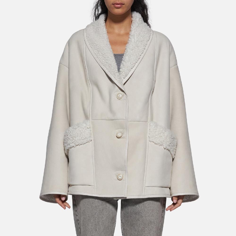 Salvatore Santoro GIACCA IN SHEARLING - IVORY In Saldo