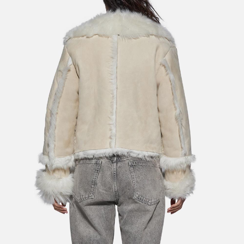 Salvatore Santoro GIACCA IN SHEARLING - IVORY Moda