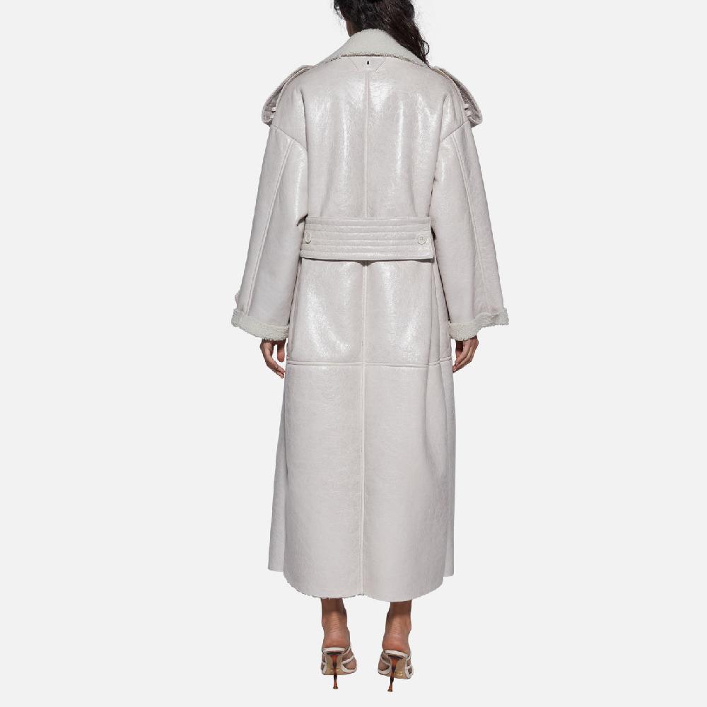 Salvatore Santoro CAPPOTTO DOPPIOPETTO IN SHEARLING - IVORY 2025