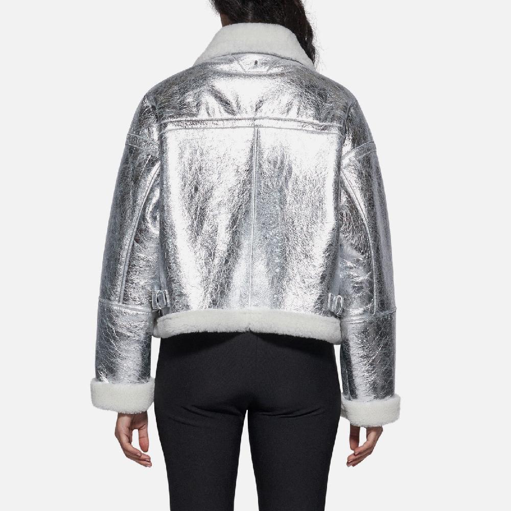 Salvatore Santoro GIACCA IN SHEARLING - SILVER Italy