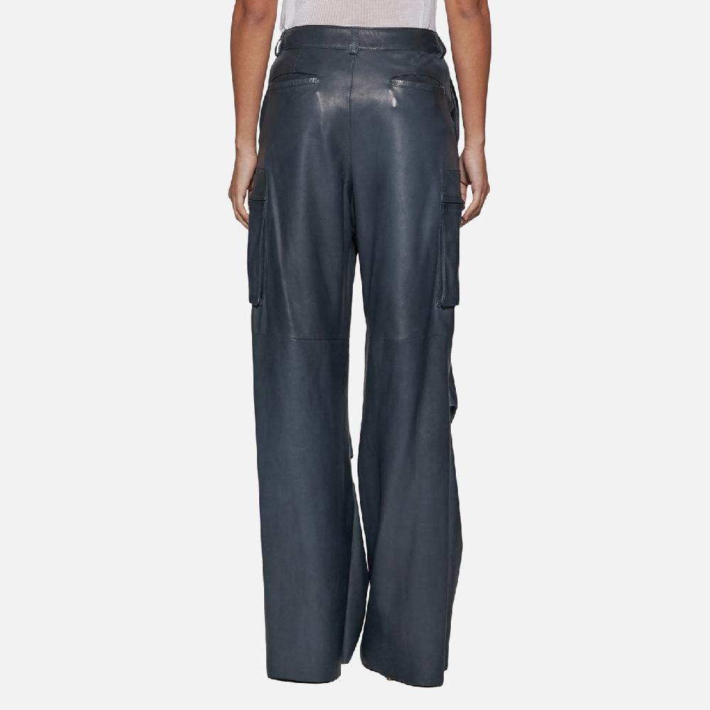 Salvatore Santoro PANTALONE IN PELLE - ASFALTO Pezzi Unici