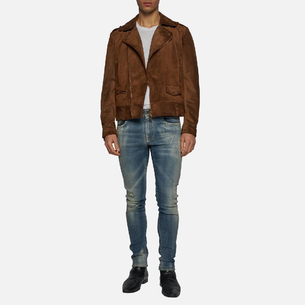 Salvatore Santoro BIKER IN CAMOSCIO - BROWN Soddisfazione Garantita