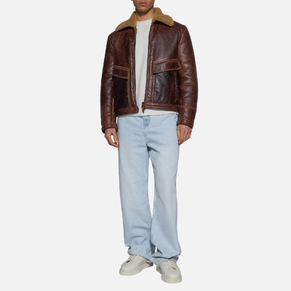 Salvatore Santoro GIACCA IN SHEARLING - T.MORO Qualità Garantita