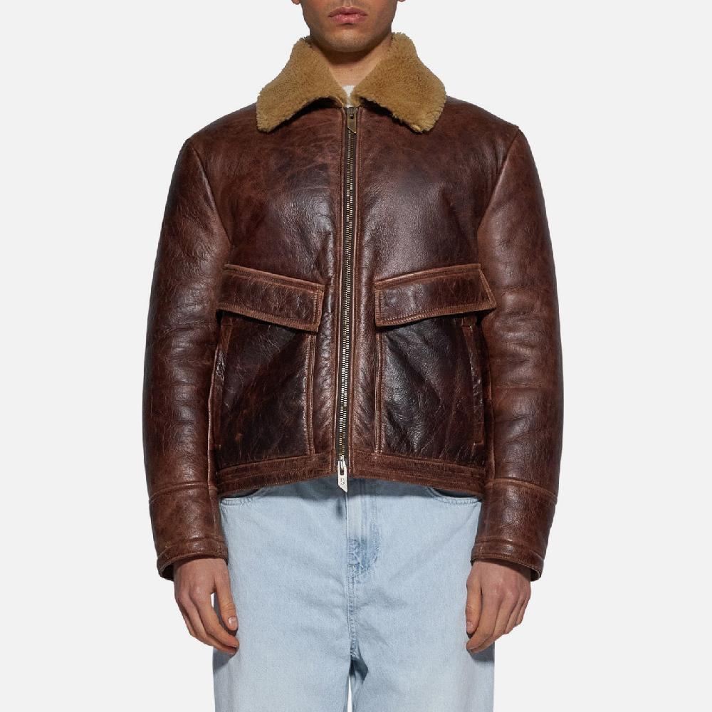 Salvatore Santoro GIACCA IN SHEARLING - T.MORO Qualità Garantita