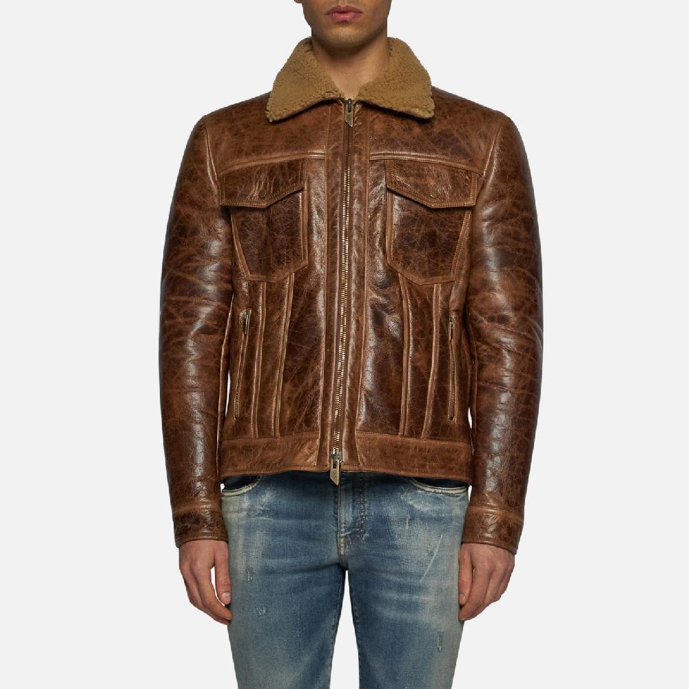 Salvatore Santoro GIACCA IN SHEARLING - COGNAC Fino Al -60%