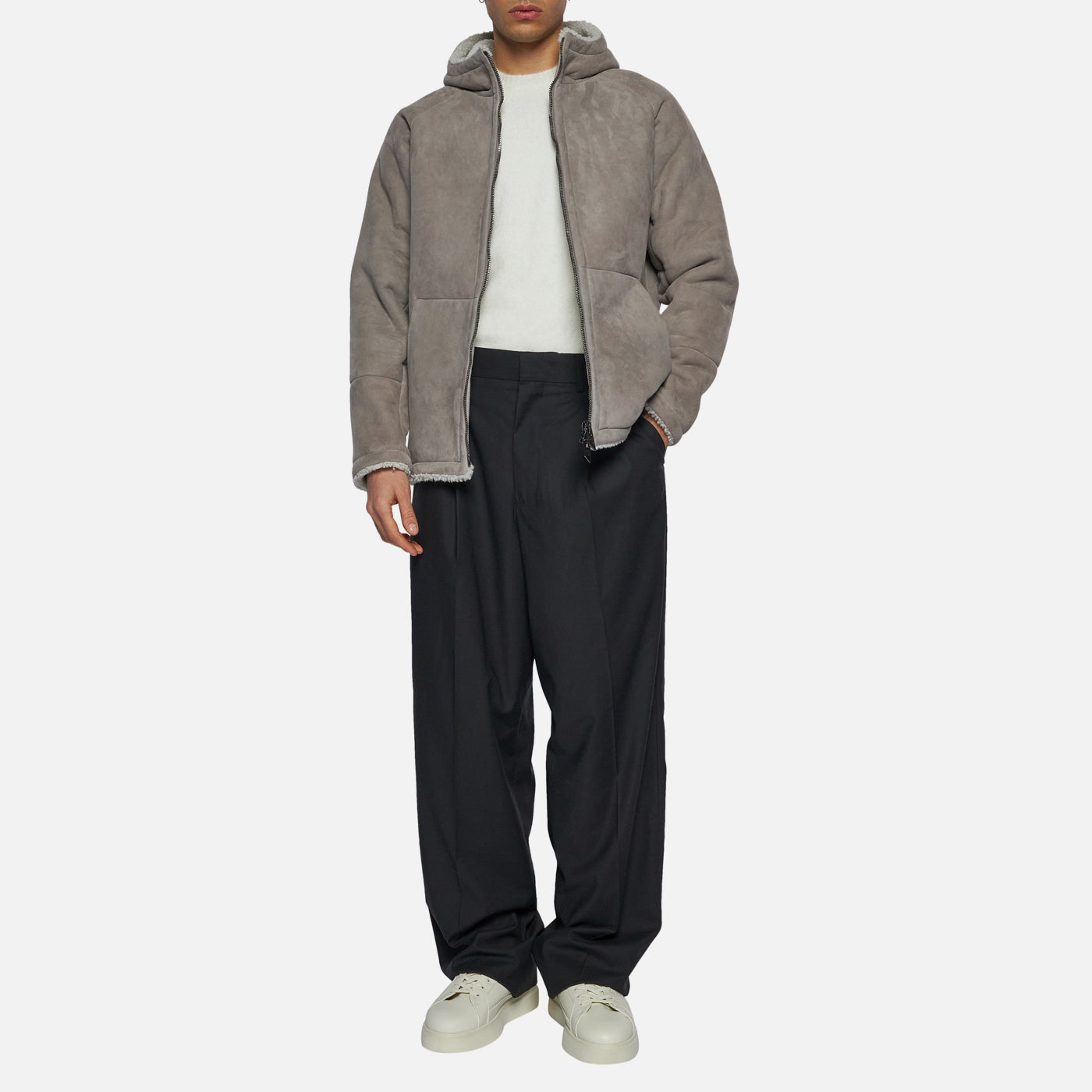 Salvatore Santoro FELPA IN SHEARLING - GREY Offerta settimanale