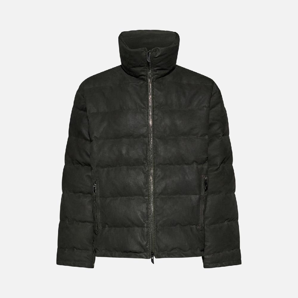 Salvatore Santoro PIUMINO IN PELLE - DARK GREEN