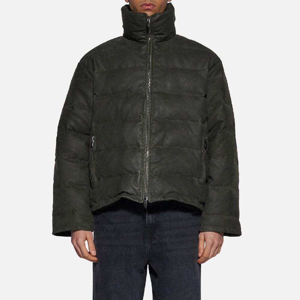 Salvatore Santoro PIUMINO IN PELLE - DARK GREEN Affare Del Giorno
