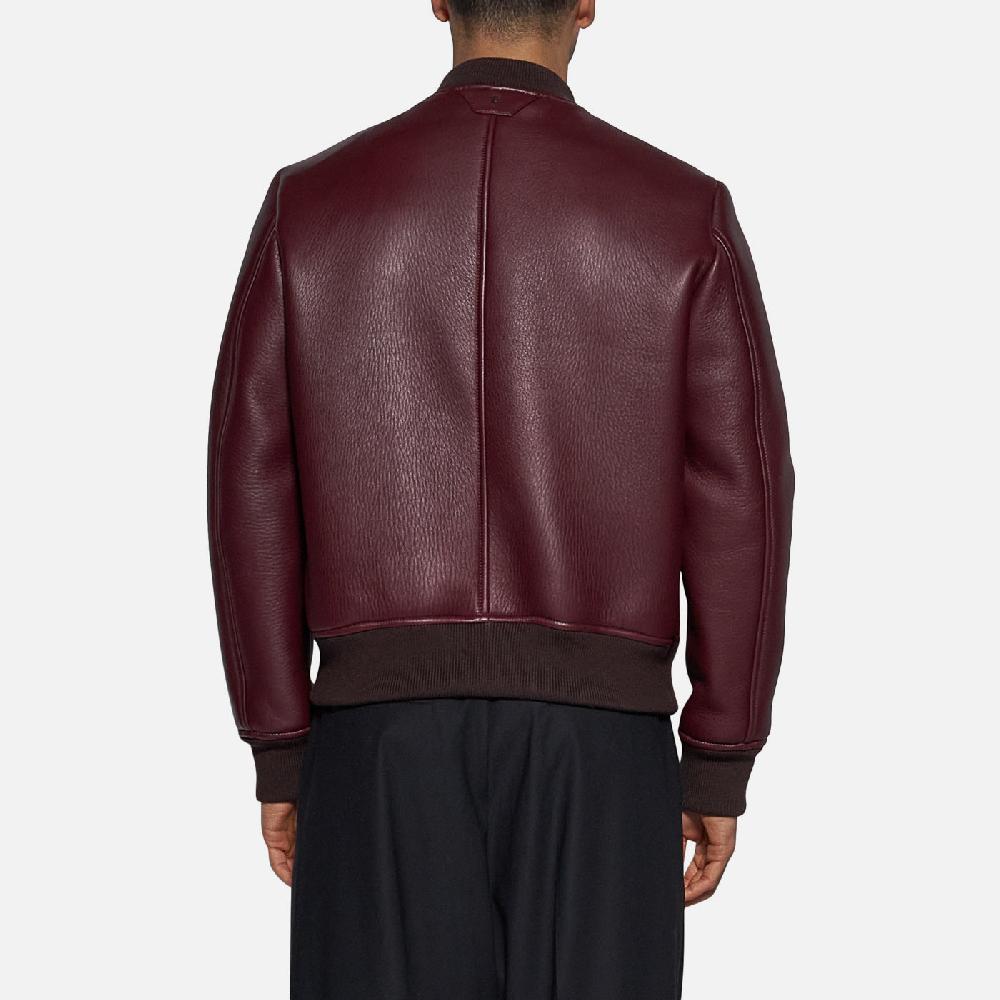 Salvatore Santoro BOMBER IN PELLE - BORDEAUX Rilascio limitato