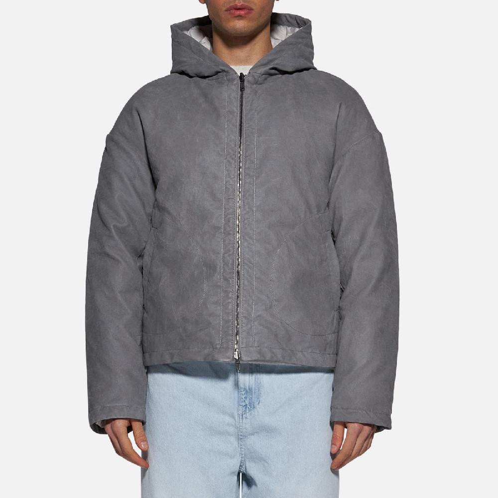 Salvatore Santoro PIUMINO IN PELLE - GREY Sottocosto