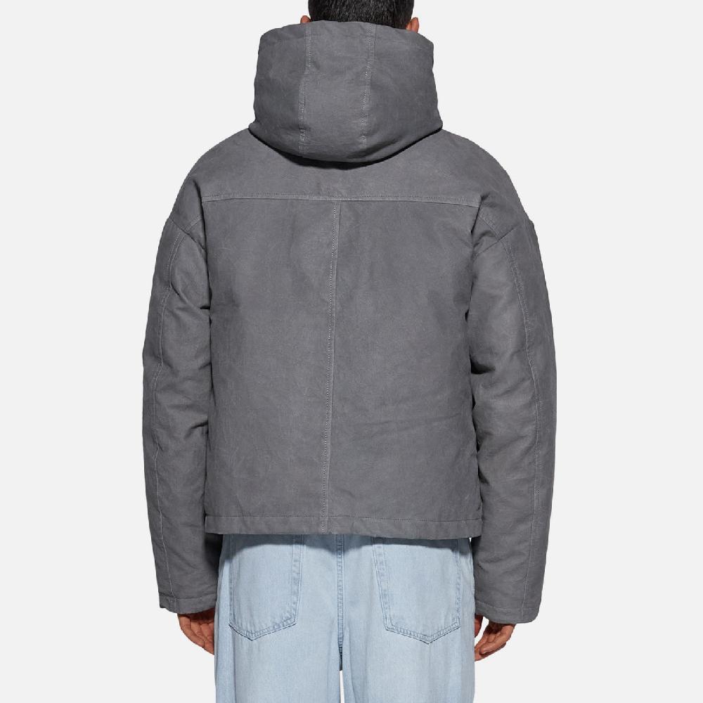 Salvatore Santoro PIUMINO IN PELLE - GREY Sottocosto