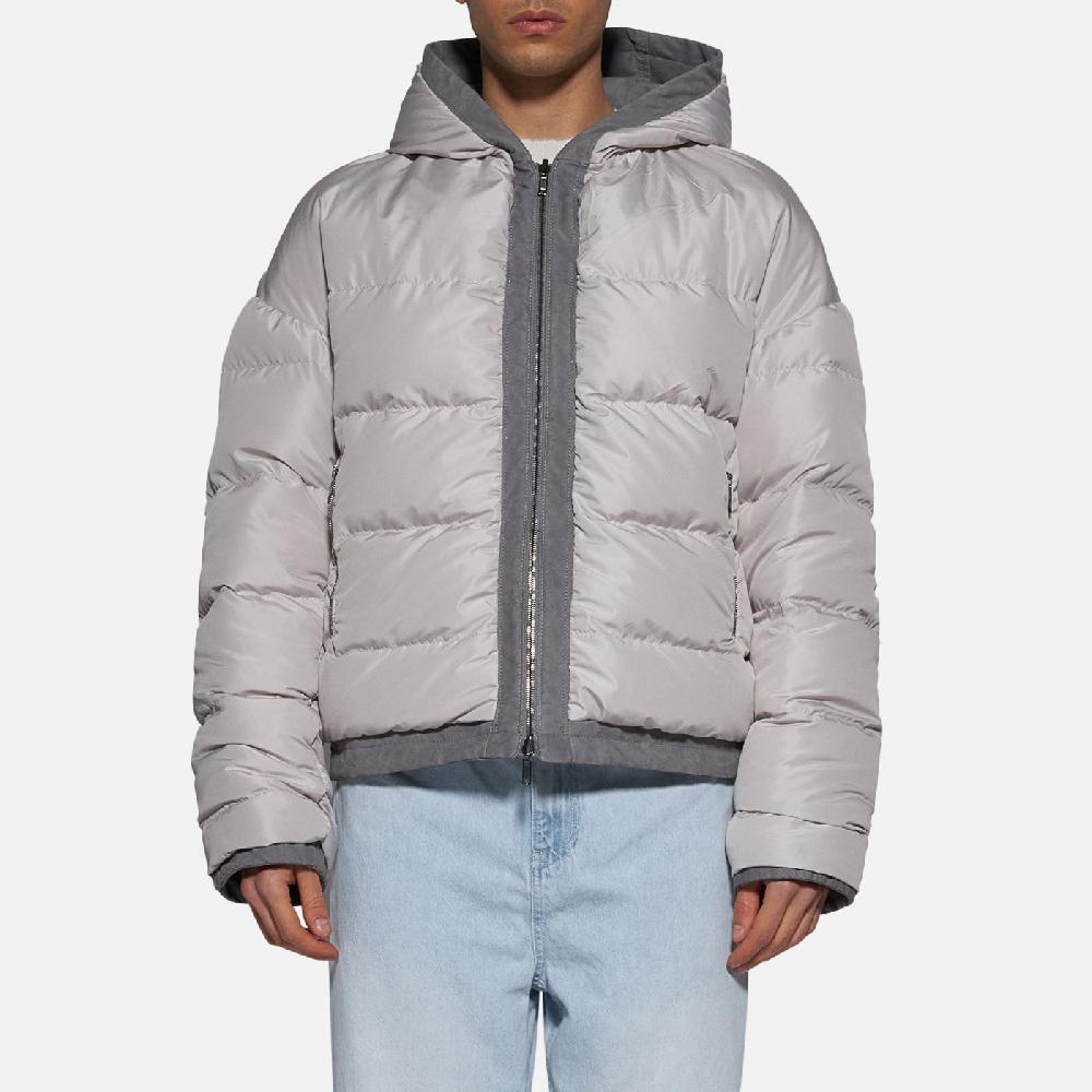 Salvatore Santoro PIUMINO IN PELLE - GREY Sottocosto