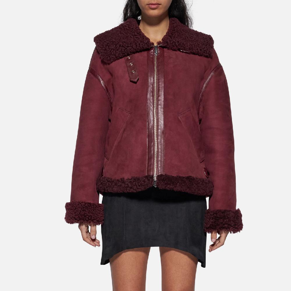 Salvatore Santoro GIACCA IN SHEARLING - BORDEAUX Offerta