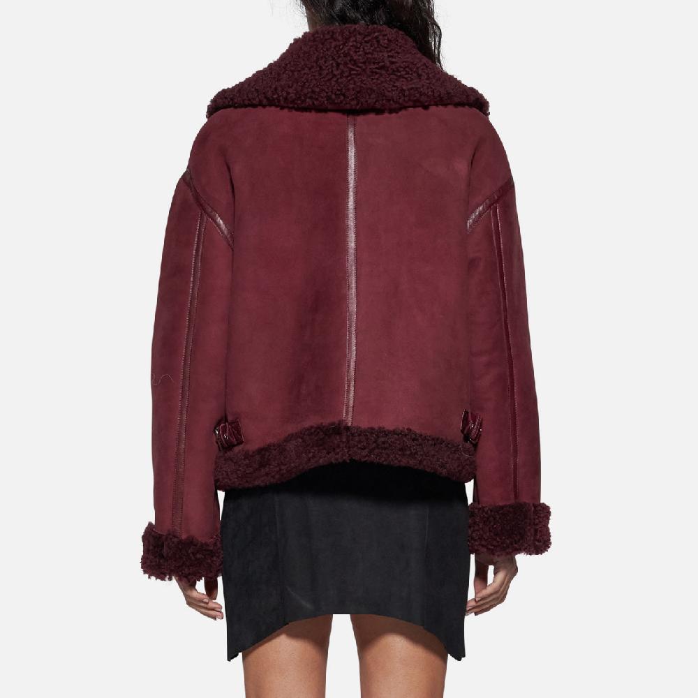Salvatore Santoro GIACCA IN SHEARLING - BORDEAUX Offerta