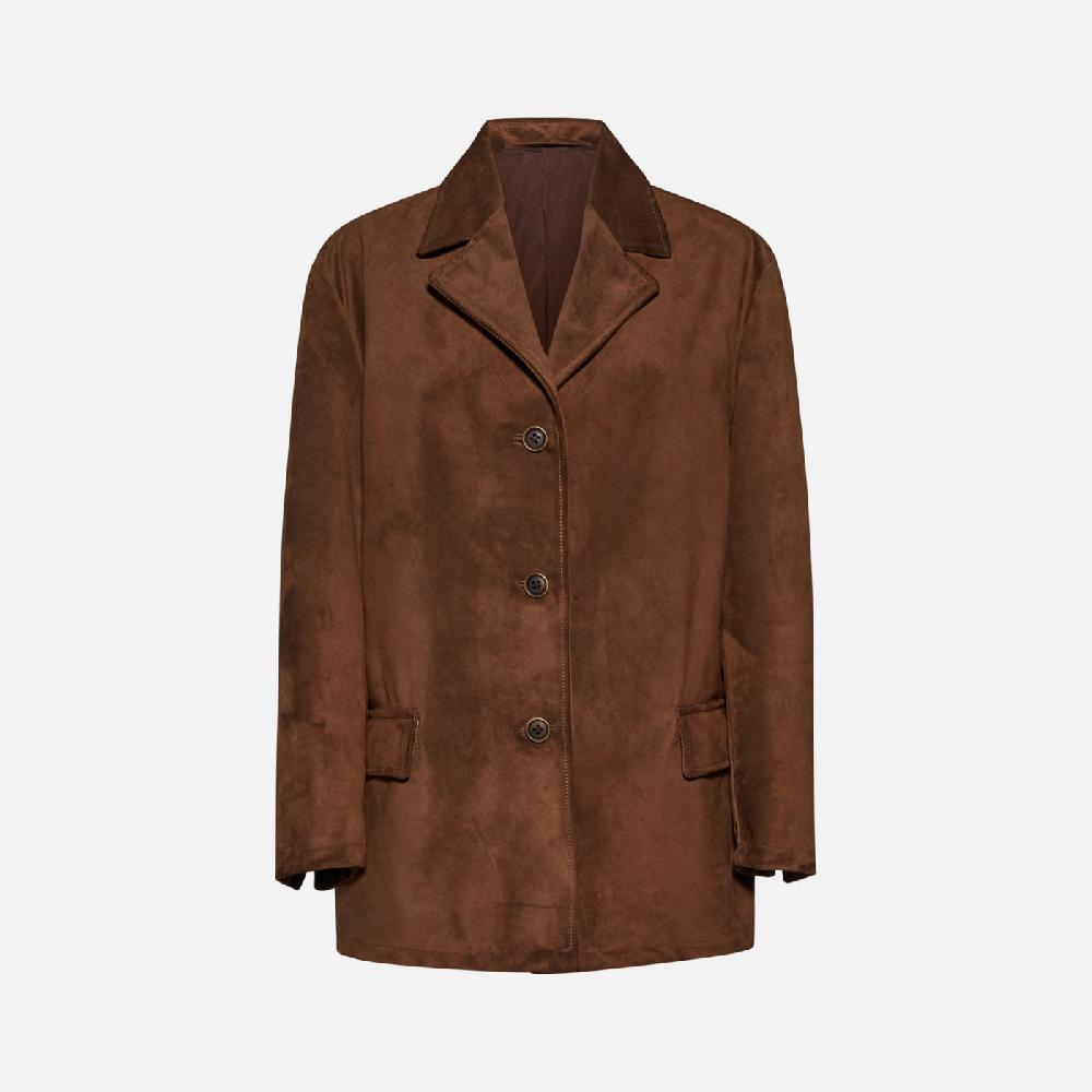 Salvatore Santoro GIACCA IN CAMOSCIO - TOBACCO Saldi Di Fabbrica
