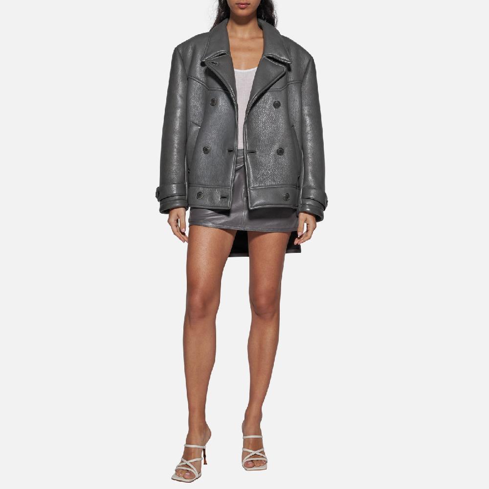 Salvatore Santoro GIACCA IN PELLE - GREY Nuova