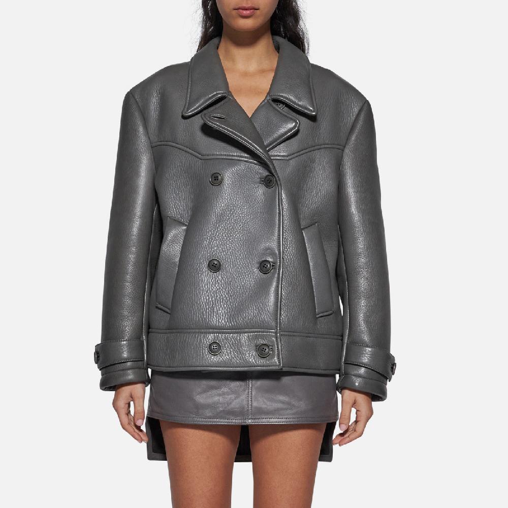 Salvatore Santoro GIACCA IN PELLE - GREY Nuova