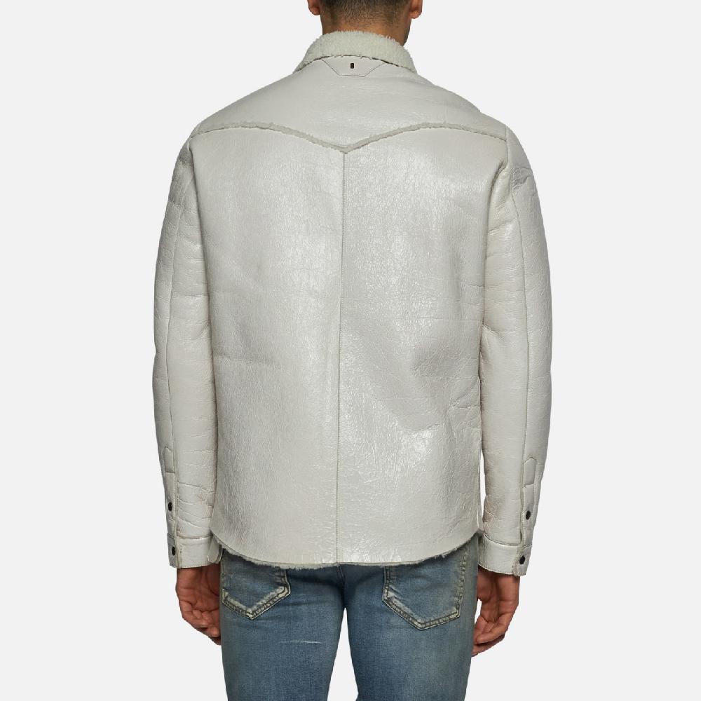 Salvatore Santoro CAMICIA IN SHEARLING - IVORY Italia