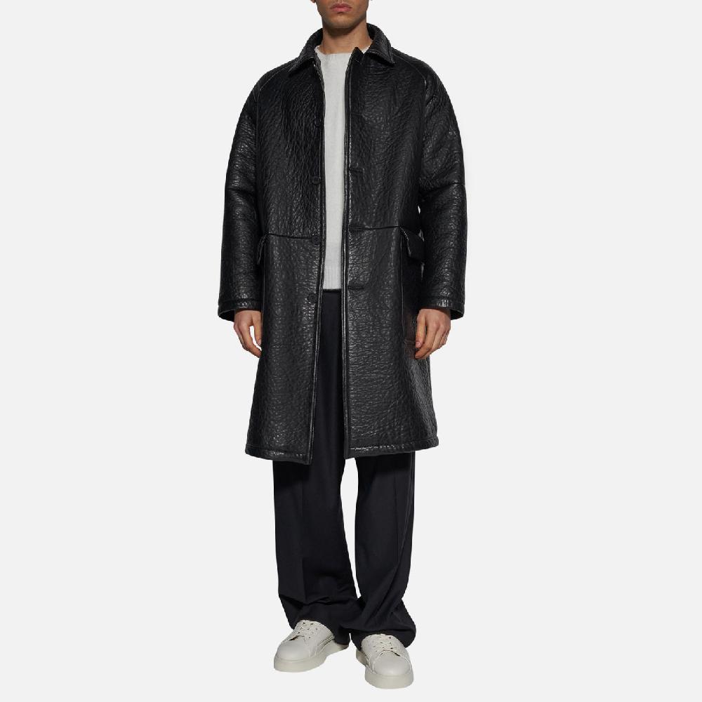 Salvatore Santoro CAPPOTTO IN PELLE - BLACK In Linea