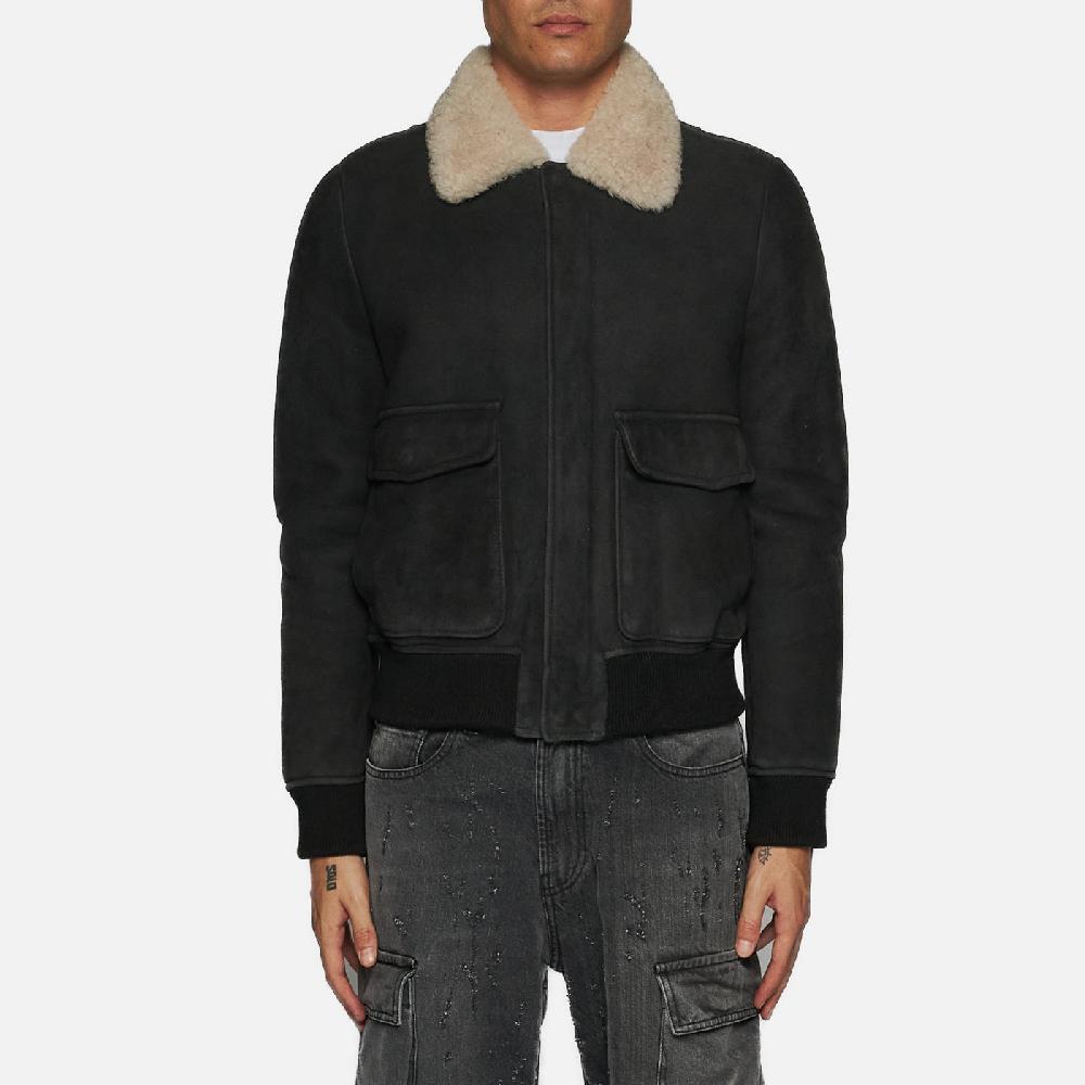 Salvatore Santoro GIACCA IN SHEARLING - BLACK Vendita