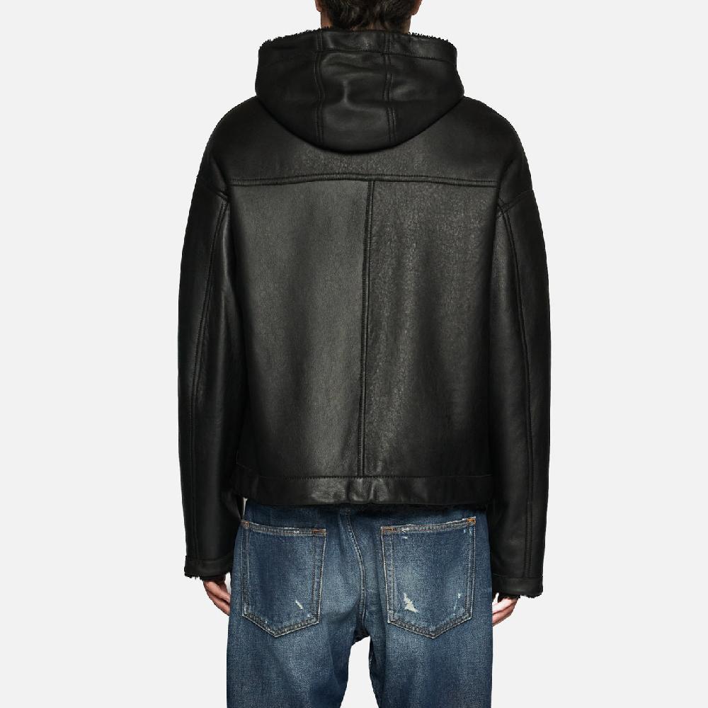 Salvatore Santoro GIACCA IN SHEARLING - BLACK Soddisfazione Garantita