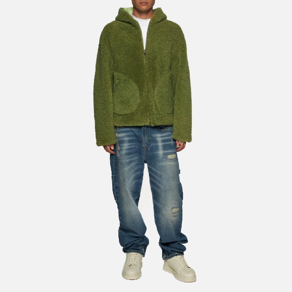 Salvatore Santoro GIACCA IN SHEARLING - GREEN Qualità Garantita