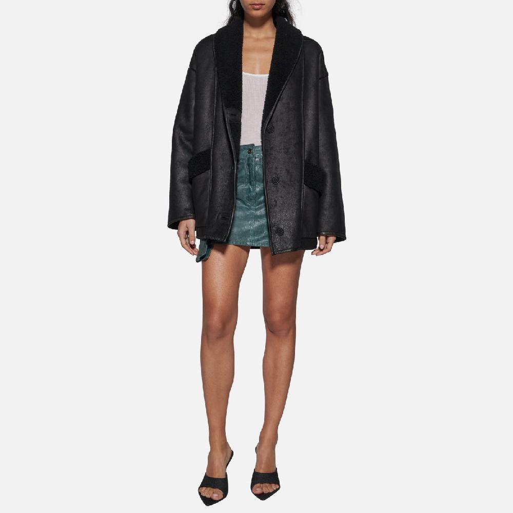 Salvatore Santoro GIACCA IN SHEARLING - BLACK Consegna Veloce