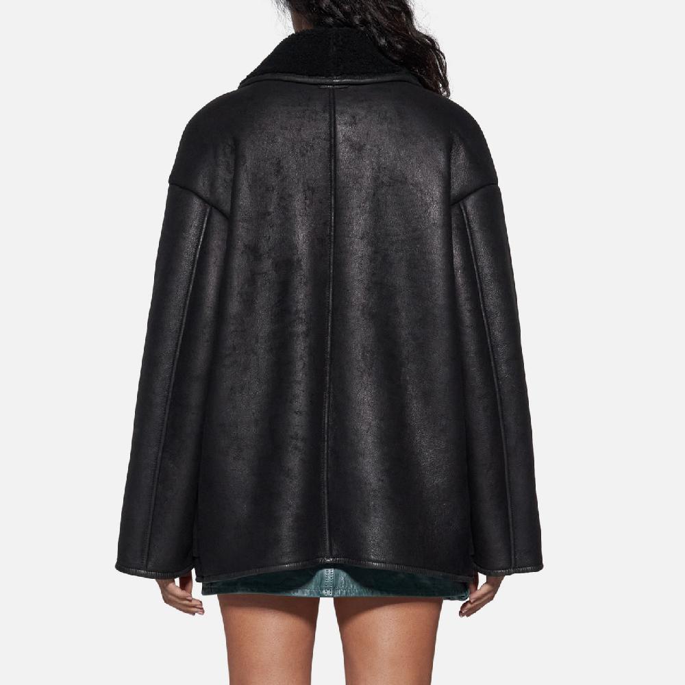 Salvatore Santoro GIACCA IN SHEARLING - BLACK Consegna Veloce