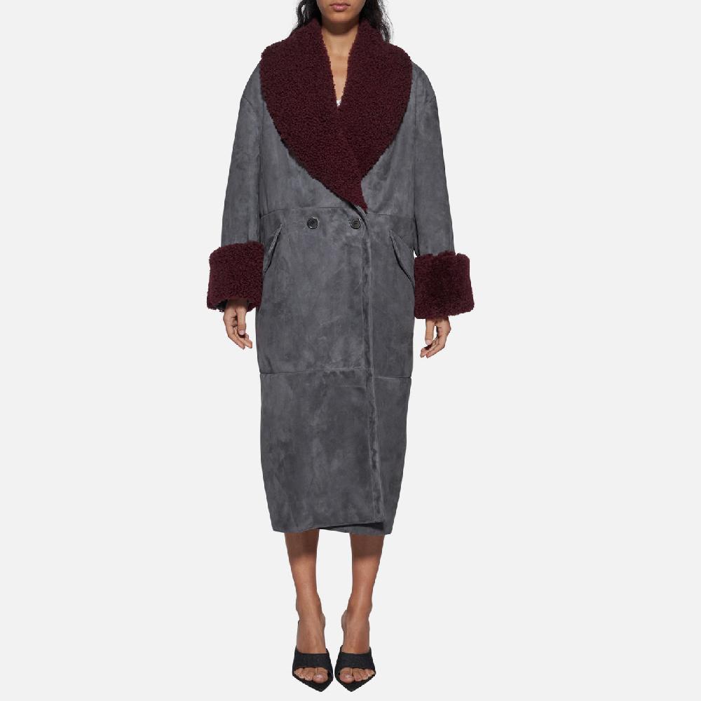 Salvatore Santoro CAPPOTTO IN CAMOSCIO - SMOKE Fino Al -60%
