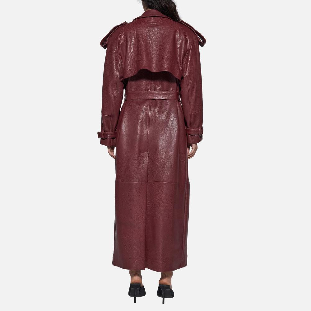 Salvatore Santoro TRENCH IN PELLE - BORDEAUX Shopping Online