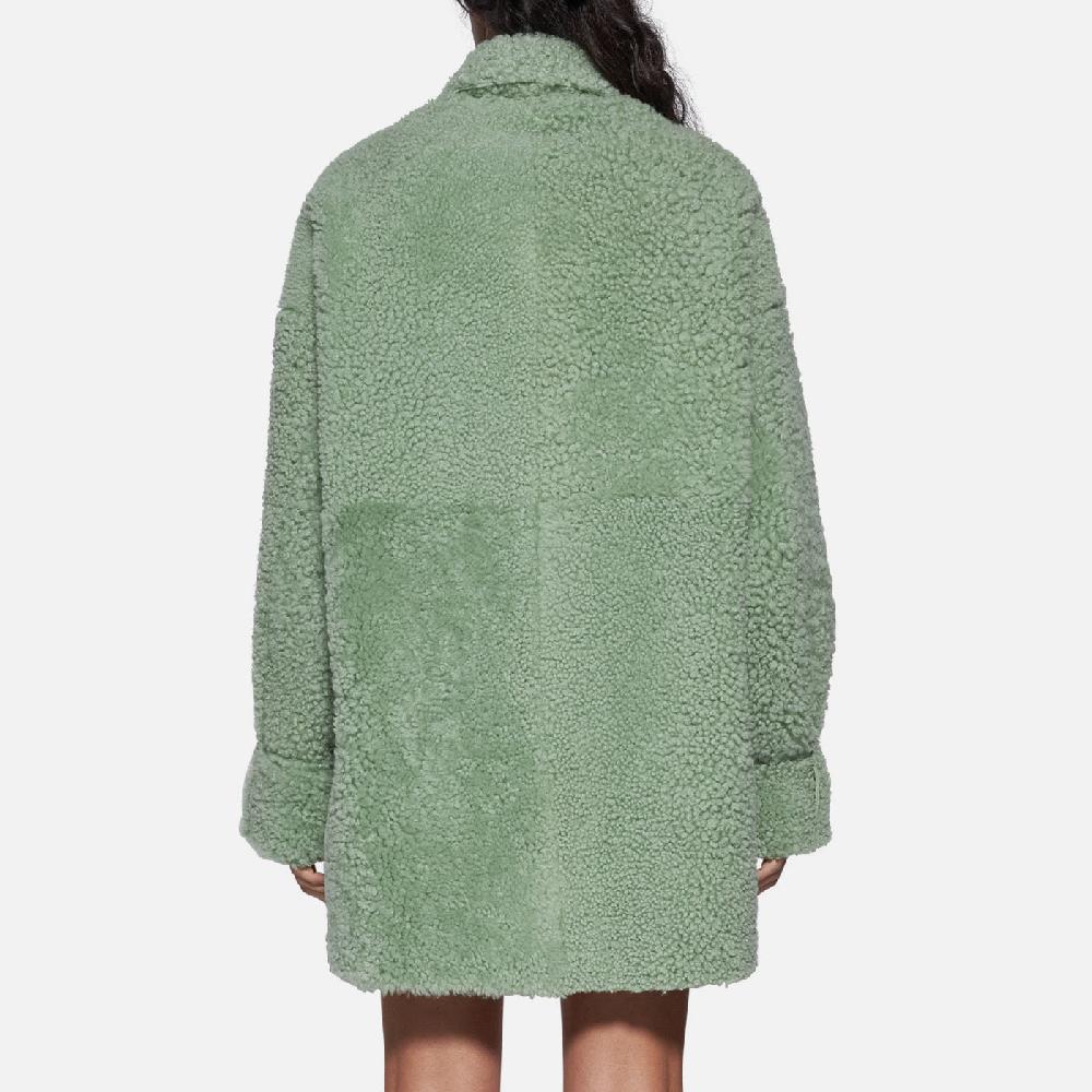 Salvatore Santoro CAMICIA IN SHEARLING - LIGHT GREEN Affare Del Giorno