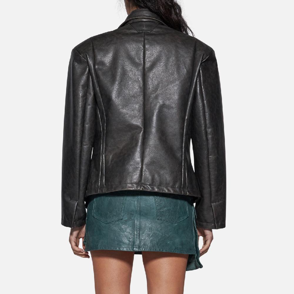 Salvatore Santoro BLAZER IN PELLE - BLACK Novità