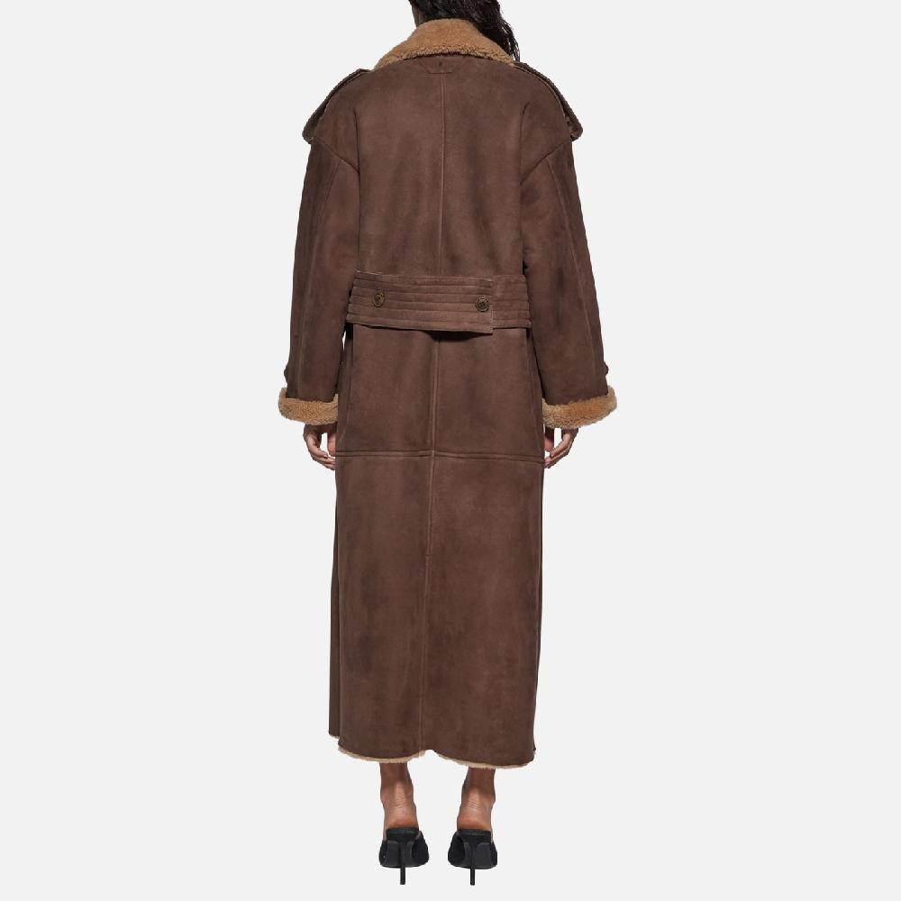Salvatore Santoro CAPPOTTO DOPPIOPETTO IN SHEARLING - BROWN Offerta