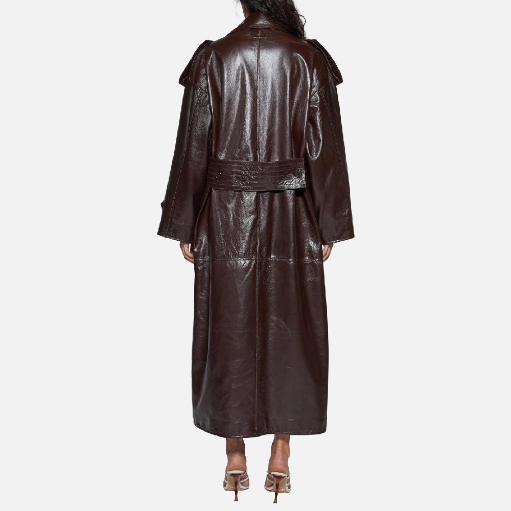 Salvatore Santoro CAPPOTTO IN PELLE - TESTA DI MORO Online