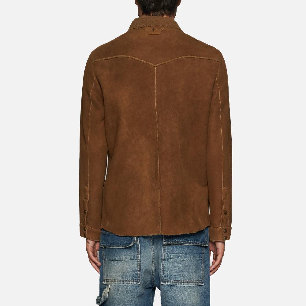 Salvatore Santoro CAMICIA IN SHEARLING - CAMEL In Vendita